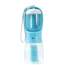 Dog Water Cup Drinking Food Garbage Bag Three-in-one Portable Small Multi-functional Pet Cups Pets Supplies (Option: 300ml Garbage Bag-Turquoise)